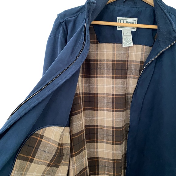 L.L. Bean Flannel Lined Suede Jacket Size XXL Tall - Picture 5 of 9